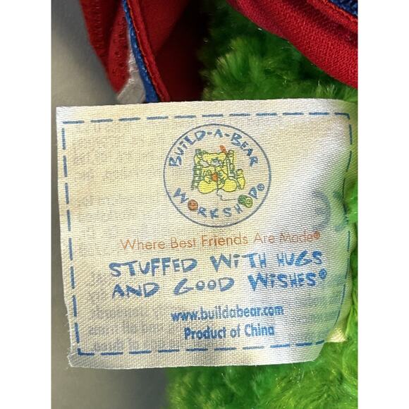 Vintage Build A Bear NBA 1 Green Frog‎ With Ball 19" Basketball Plush Toy Outfit - Picture 5 of 14